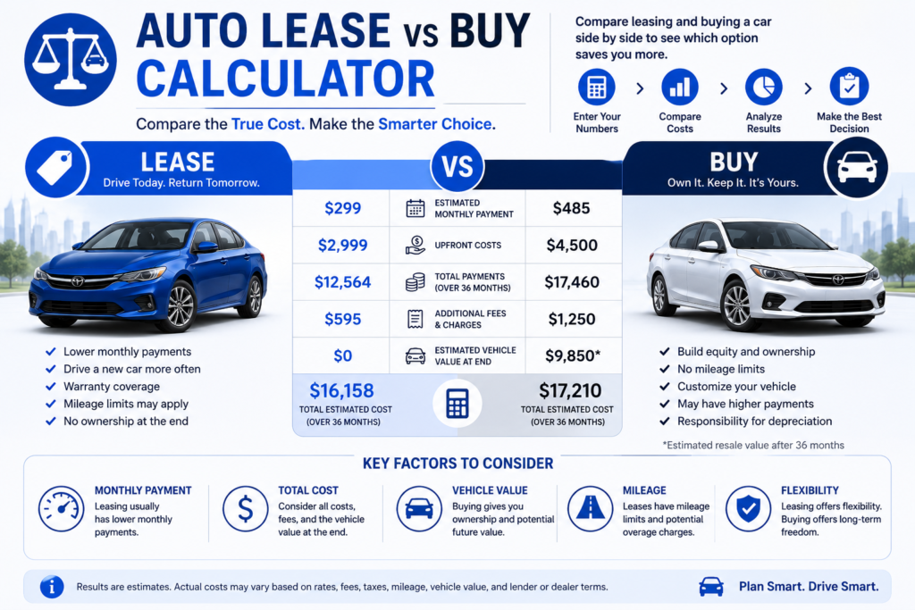 Auto Lease vs Buy Calculator